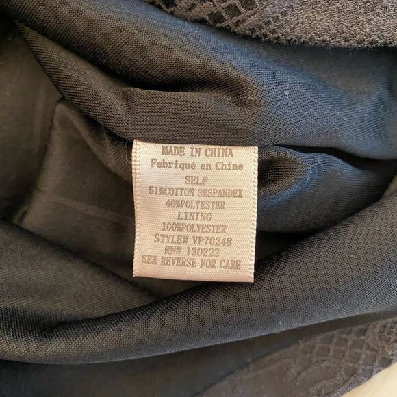 Very J Black Satin Lace Embossed Shorts Medium - Picture 4 of 10